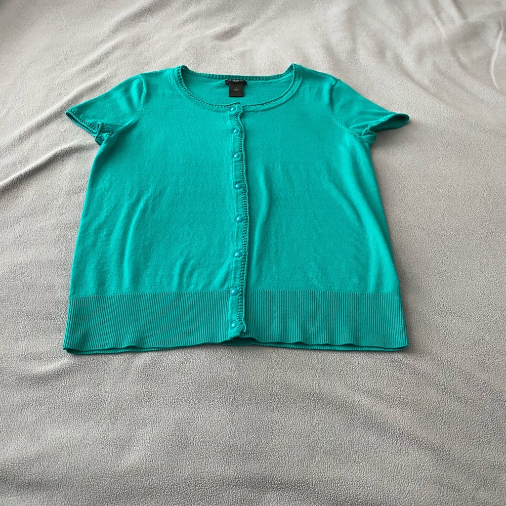 Short Sleeve Cardigan by Ann Taylor